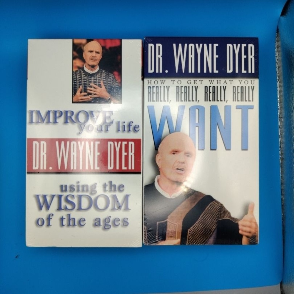 NEW Dr Wayne Dyer VHS Tapes Improve Your Life How To Get What You Want Set